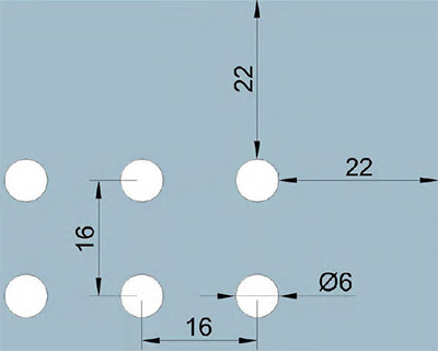 Размеры перфорации